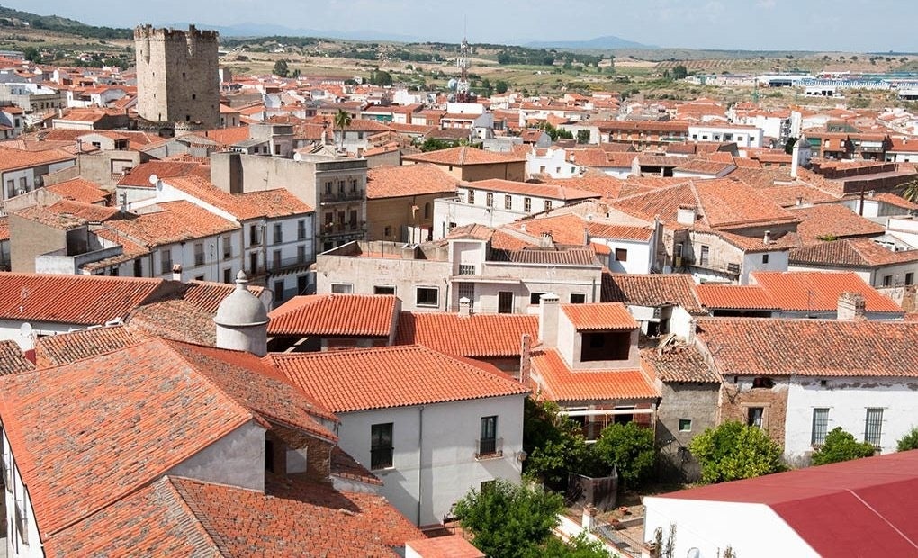 Tejados de casas en Coria