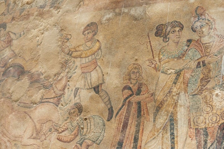 Los mosaicos romanos, lo más atractivo de Noheda. Foto: Agefotostock.