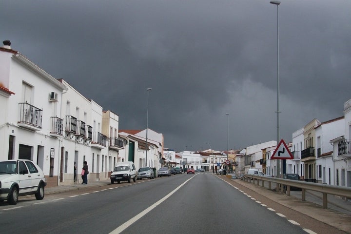 Aspecto del centro urbano de Monesterio. Fotografía: Feranza vía Wikipedia / CC BY-SA.