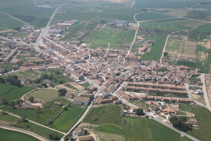 Vista aérea de Altorricón, en la comarca de La Litera. Foto: Cortesía Ayuntamiento Altorricón
