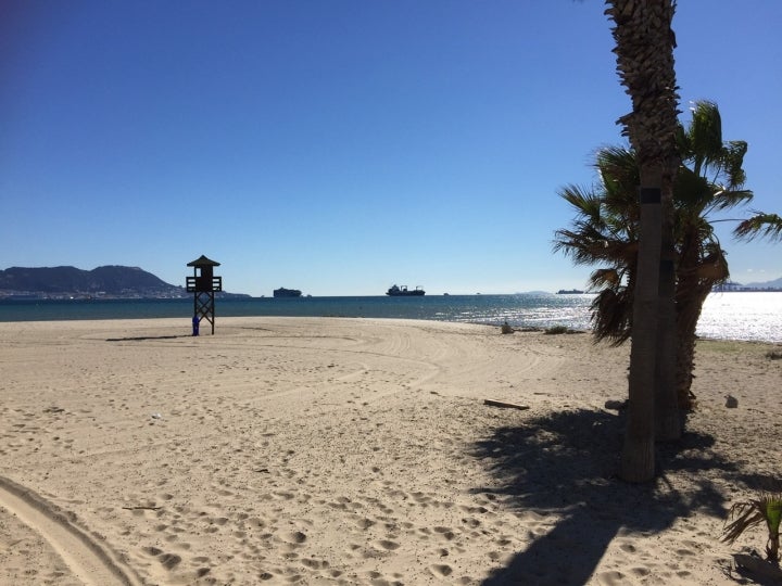 La playa de Palmones.