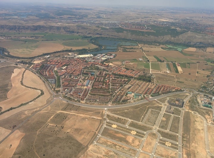Vista aérea de Velilla de San Antonio. Foto: Rubén Ojeda vía Wikipedia / CC BY-SA