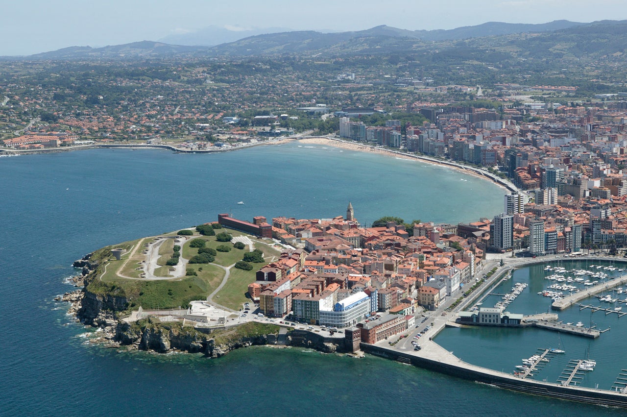 aereal image of Gijón