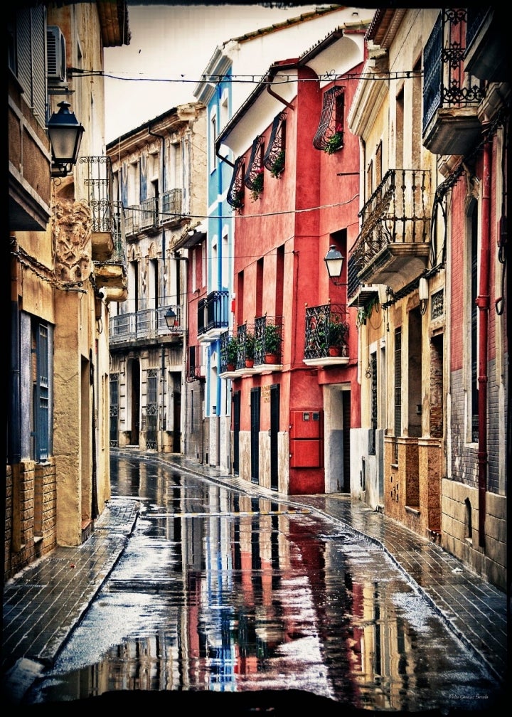 La calle Mayor de Sax.