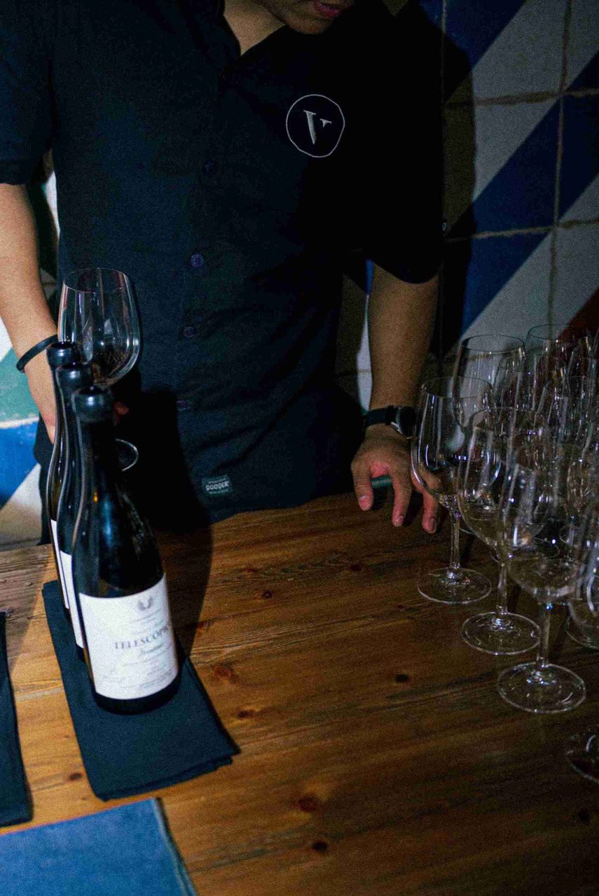 preparación copas de vino